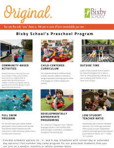Bixby Preschool Program